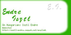 endre isztl business card